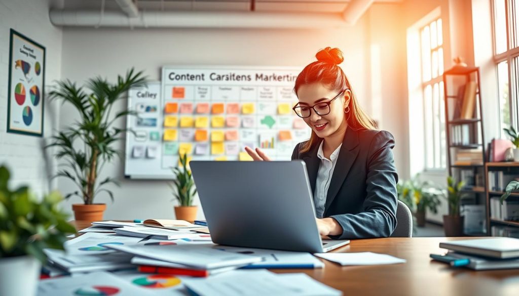 small business content marketing services|A modern editing suite with a sleek
