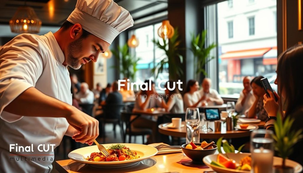 social media video content for restaurants|A modern digital platform showcasing vibrant social media video content for restaurants