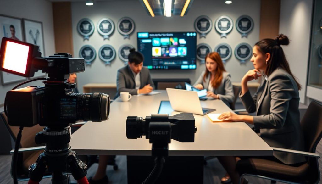 social media video production|A dynamic social media video production scene